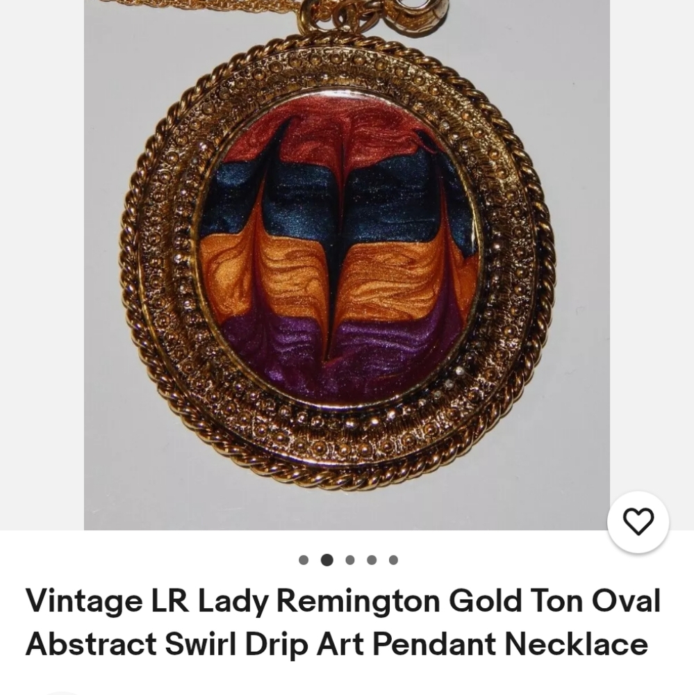 Vintage lady Remington pendant